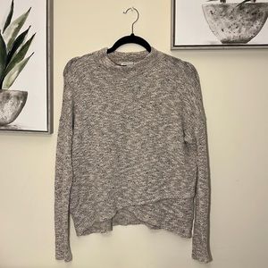 American Eagle Long Sleeve Sweater with Slimming Crisscross Detail